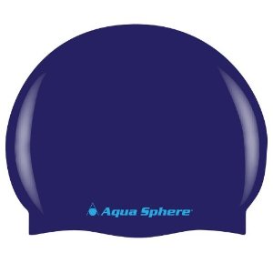 AquaSphere Adults Silicone Swim Cap - Blue